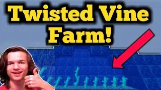 How To Make Easy Auto Twisted Vine Farm Minecraft 1.16+