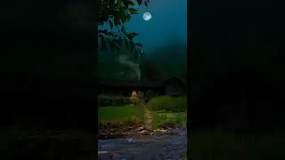 Peaceful winter night small lake full screen whatsapp status #shorts #youtubeshorts #softpeace