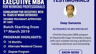 Executive MBA for working professionals