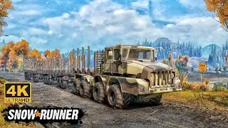 KOLOB 74941 Offroad Truck Towing a Logs on Mudding Road In SnowRunner Season 15 #snowrunner #truck