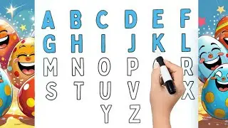 Alphabet, ABC song, ABCD, A to Z, Kids rhymes, collection for writing along dotted lines for toddler