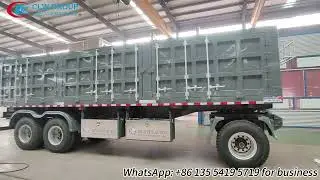 3 Axle 30CBM 40CBM 30Tons Dumper Side Tipper Full Trailer