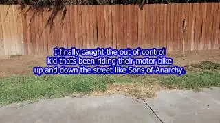 out of control kid riding motor bike