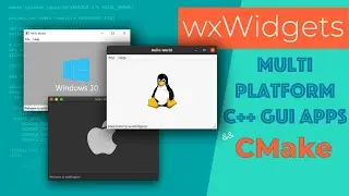 Single Codebase UI Apps in C++ for Linux, Windows and MacOS - building with wxWidgets and CMake