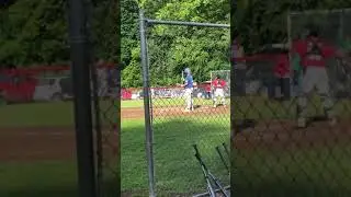 12 year old kid hits an absolute bomb with a wood bat