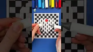 Glitch art optical illusion 🤯✏️ #drawing #opticalillusion #psychedelic #glitchart #sketch #artist