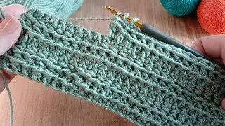 Wow!! Easy Turkish Crochet Baby Blanket model 💫💫 #crochet #tunisian #knit 