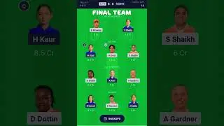 Gj-W VS Mum-W Wpl 2025 Dream 11 @MGvlogsdream @Ayshavlogs