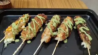 Veg korean cheese corn dog recipe in tamil #streetfood #snacks #Korean #corndog #mintsauce