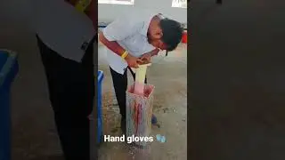 Making of latex hand gloves by dipping method 🧤