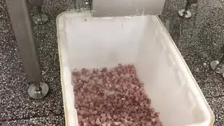 Big frozen meat cube cutting machine