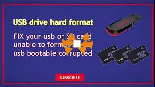 Repair unable to format USB pendrive/sd card damage/corrupted/removal disk incomplete bootable