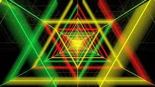 80s neon triangle tunnel loop #3 - Free HD VFX Motion Graphic