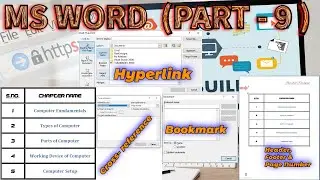 Hyperlink |Bookmark |Cross- reference |Header |Footer |Page Number | M.S. Word | IN HINDI | Part-9 ✔