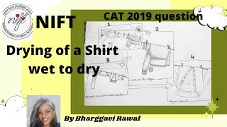 drying of shirt in 4 step - NIFT CAT PAPER SOLUTION. common mistakes students make