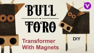Making  a wooden toy bull. DIY