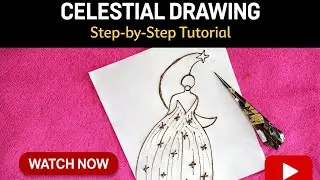 Moon Star Girl Mehndi Design | Step by Step Easy Mehndi Tutorial #art #mehndi 