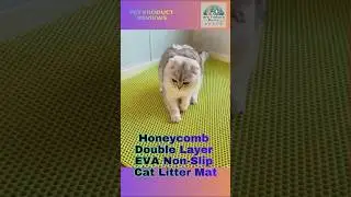 Honeycomb Double Layer EVA Non-Slip Cat Litter Mat | Pet product review #dog #pets #cat