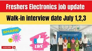 Freshers Electronics job update/ Career coach(தமிழ்)