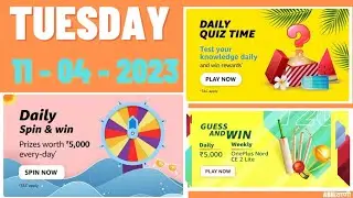 Amazon Today Quiz Answers | Amazon Daily Quiz Answers Today 11 April 2023 Tuesday | Amazon DailyQuiz
