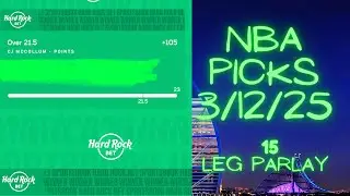Flipping 15 leg parlay on Fliff NBA PICKS WEDNESDAY 3/12/25 #NBA