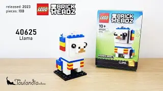 LEGO BrickHeadz 40625: Llama (2023) - unboxing and speed building