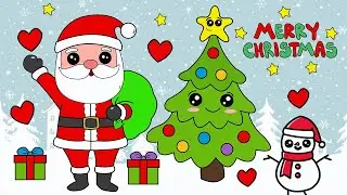 Christmas Drawing 🎄 | Easy Christmas Drawing Step by Step for Beginners & Kids