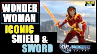 DCUO Wonder Woman Weapon Box Style - Iconic Sword & Shield - DC Universe Online