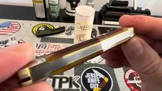 SMKW Exclusive Cripple Creek Hand Made Cutlery!!! Chestnut Jigged Bone!!!