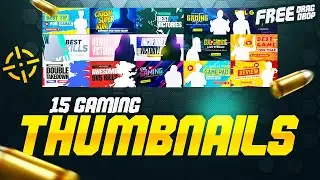 15 Gaming Thumbnail Template | Free Photoshop Template [Fully Customisable]