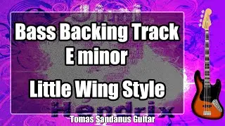 Bass Backing Track E minor - Em - Little Wing Style Jimi Hendrix Classic Rock - NO BASS