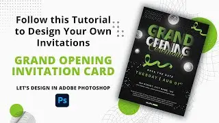 Grand Opening Invitation Card Template in Adobe Photoshop