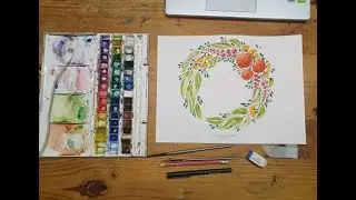Australian Floral Wreath Watercolour Tutorial