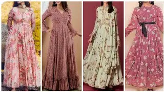 latest chiffon and georgette dress design 2022║Latest georgette chiffon gown/frocks designing ideas