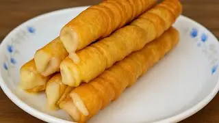 😋 একদম দোকানের মতো মুচমুচে ও খাস্তা ক্রিম রোল রেসিপি | Crispy Cream Roll Recipe | Happy Cooking 🍥✨