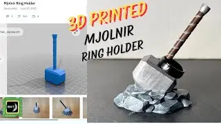 How to Make Mjolnir Thor Hammer Ring Holder 3D Print | Berto Made it!