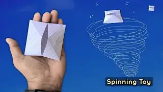 spinning toy, how to make paper spinner, paper coin box, notebook paper spinning toy