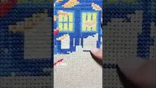 ASMR | Stitch With Me | DOCTOR WHO Police Box - Autumn | cross stitch kit |십자수 | 닥터후 |TARDIS