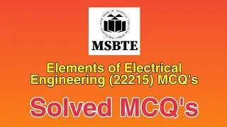 Elements of Electrical Engineering (22215) MCQ's Pdf Download Free | Msbte I Scheme MCQs Download