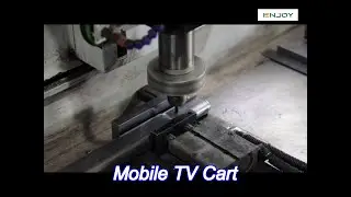 portable black mobile tv cart 330lbs capacity vesa 200x200mm to 600x1000mm