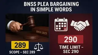 BNSS Sections 289 & 290 | Plea Bargaining Scope & Time Limit Explained