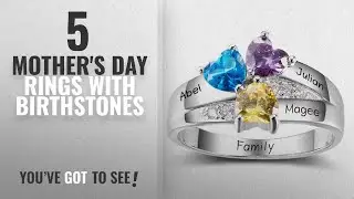 Top 5 Mother's Day Rings With Birthstones [2018]: Diamondido Personalized Simulated Birthstone