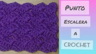 Como hacer el Punto Escalera a crochet. clase #22