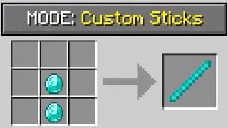 MINECRAFT BUT YOU CAN CRAFT CUSTOM OP STICKS #trending #youtube #viralvideo 