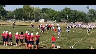 playing right guard. pancaked a man to get extra yardage.