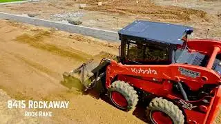 Large Rock Rake Skid Steer Attachment: IDEAL Rockaway 8415 Landscaping Rock Rake For Sale