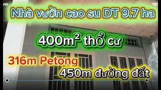 Nhà vườn đẹp đất đỏ Bazan chủ cần tiền nên bán DT 9.7ha 400m² thổ cư