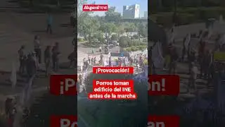 &iexcl;Provocaci&oacute;n! Porros toman edificio del INE antes de la marcha. #AMLO #ElINENoSeToca #INE #Porros