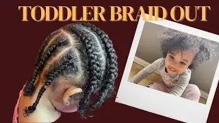 Toddler easy natural hair style 2 in 1 Braid out