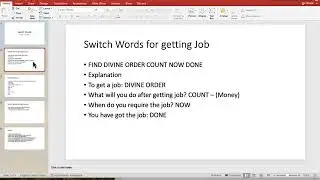 SWITCH WORDS for getting JOB and VISA APPROVAL
